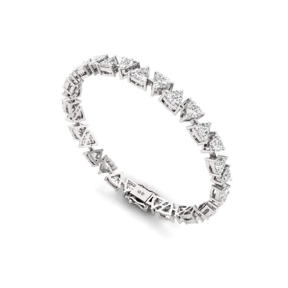 Trillion-Cut CVD-Lab Grown Diamond Starlit Elegance Tennis Bracelet