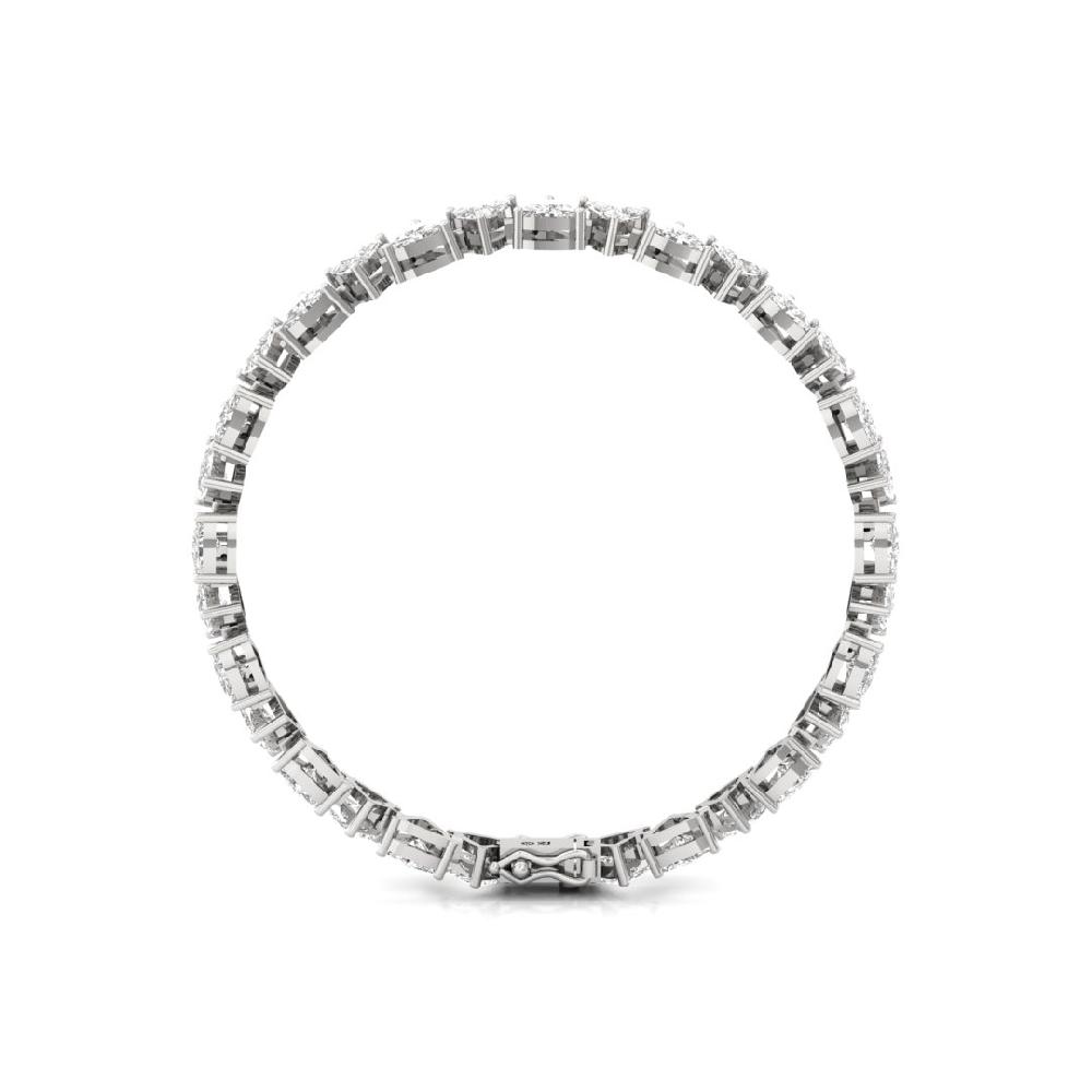 Trillion-Cut CVD-Lab Grown Diamond Starlit Elegance Tennis Bracelet
