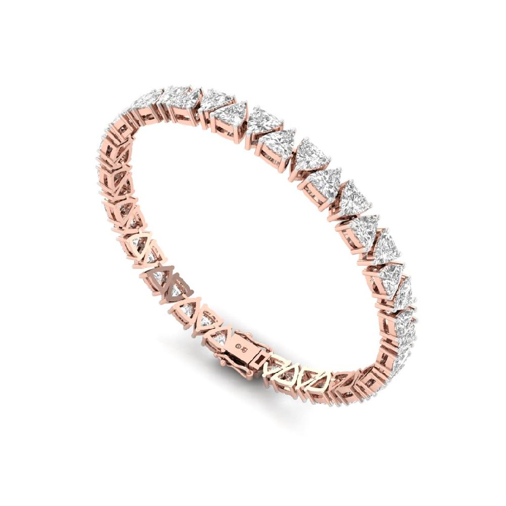 Trillion-Cut CVD-Lab Grown Diamond Unbreakable Bond Tennis Bracelet