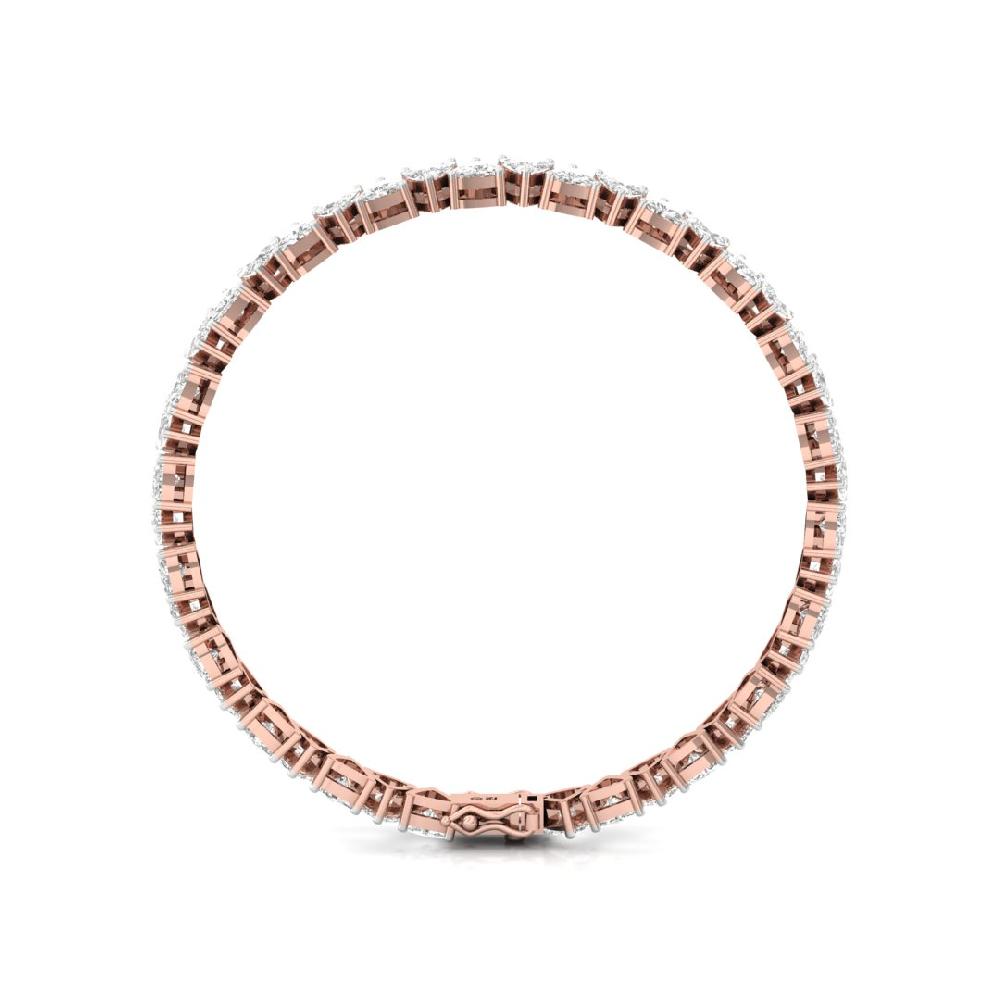 Trillion-Cut CVD-Lab Grown Diamond Unbreakable Bond Tennis Bracelet