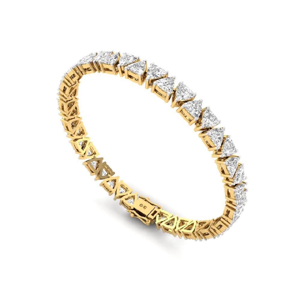 Trillion-Cut CVD-Lab Grown Diamond Unbreakable Bond Tennis Bracelet
