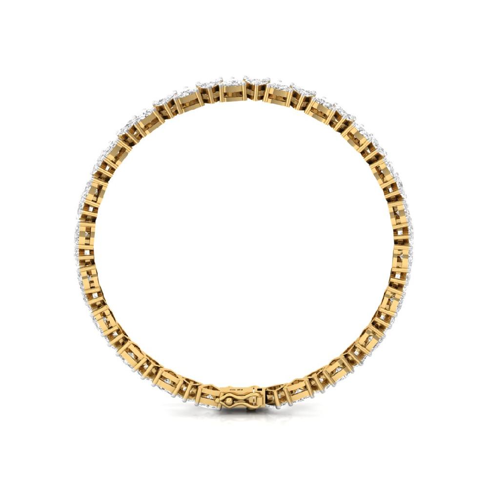 Trillion-Cut CVD-Lab Grown Diamond Unbreakable Bond Tennis Bracelet
