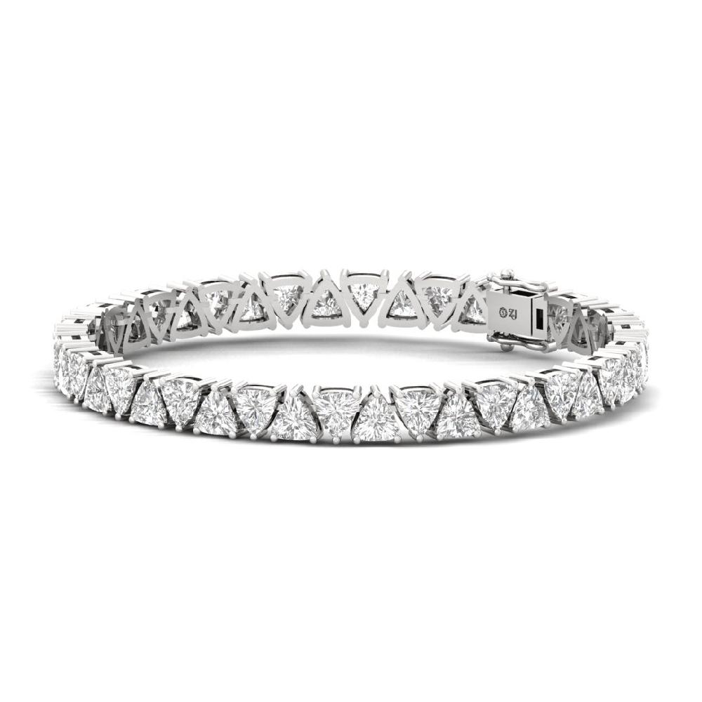 Trillion-Cut CVD-Lab Grown Diamond Unbreakable Bond Tennis Bracelet