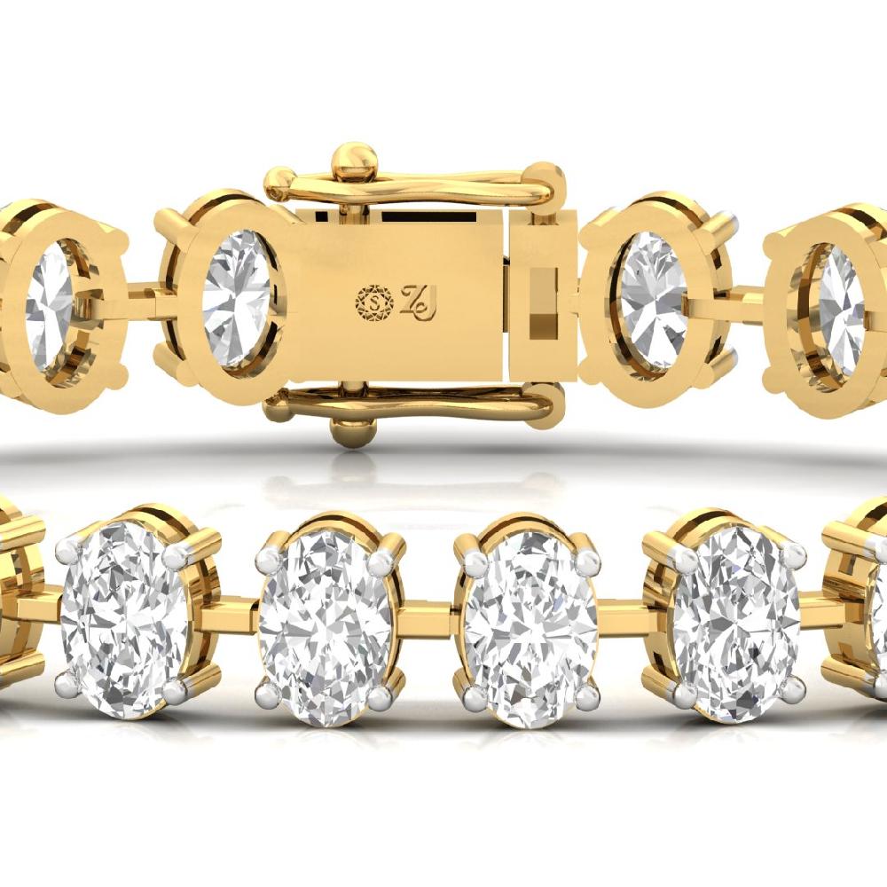 Oval Cut CVD-Lab Grown Diamond Everlasting Spark Tennis Bracelet