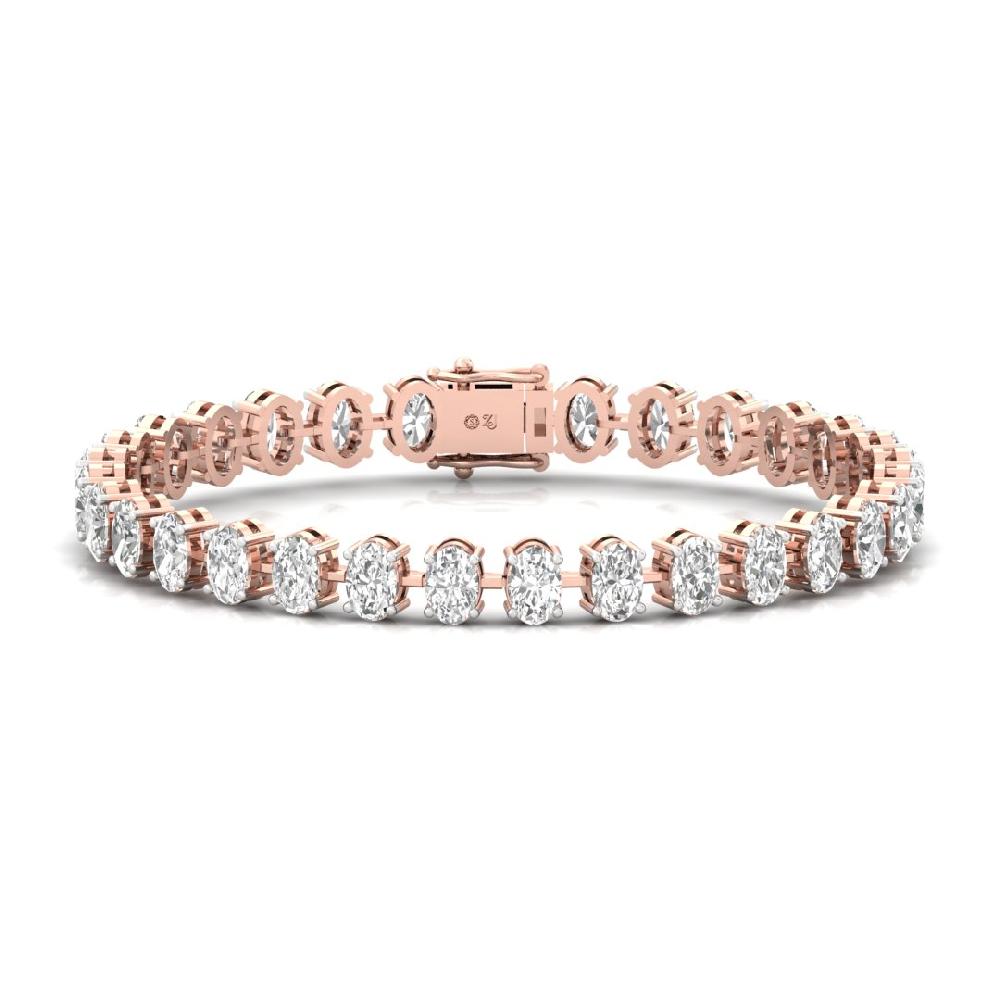 Oval Cut CVD-Lab Grown Diamond Everlasting Spark Tennis Bracelet