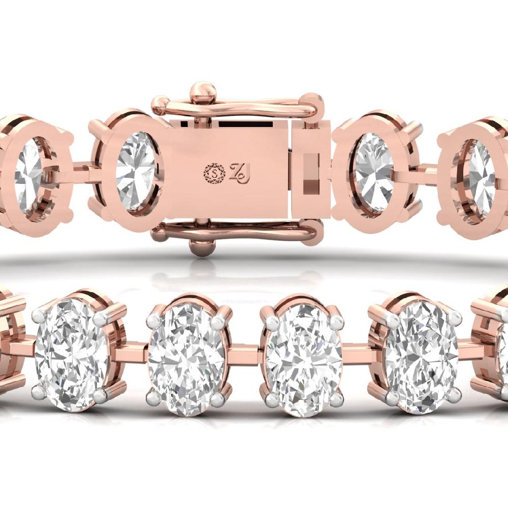 Oval Cut CVD-Lab Grown Diamond Everlasting Spark Tennis Bracelet