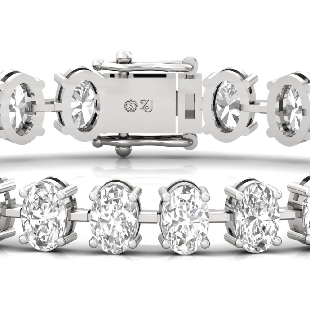 Oval Cut CVD-Lab Grown Diamond Everlasting Spark Tennis Bracelet
