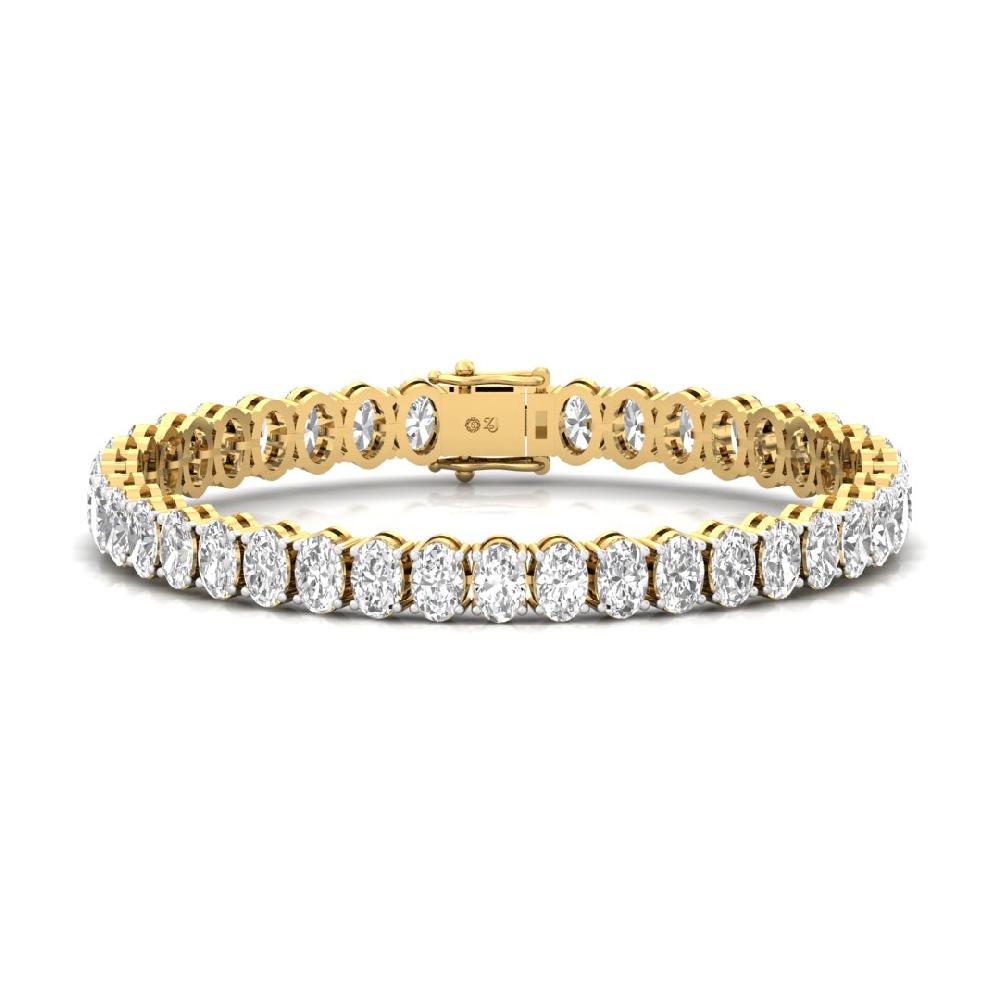 Oval Lab Grown Diamond Majestic Radiance Tennis Bracelet