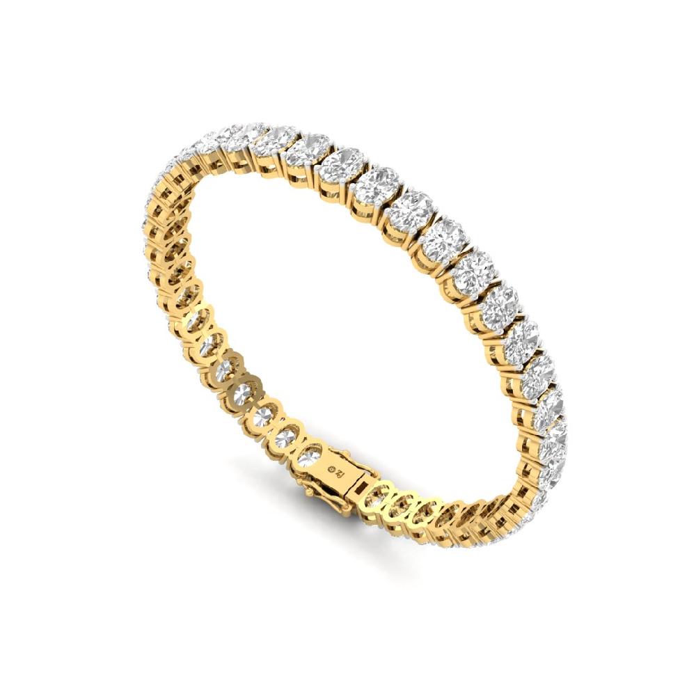 Oval Lab Grown Diamond Majestic Radiance Tennis Bracelet