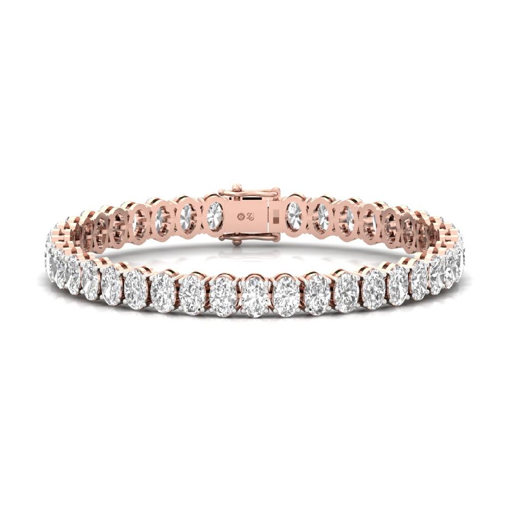 Oval Lab Grown Diamond Majestic Radiance Tennis Bracelet