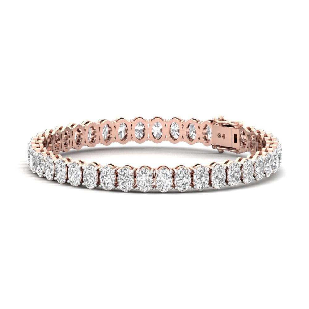 Oval Lab Grown Diamond Majestic Radiance Tennis Bracelet