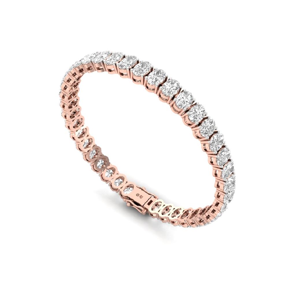 Oval Lab Grown Diamond Majestic Radiance Tennis Bracelet