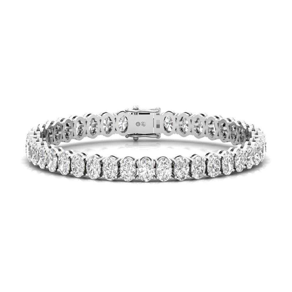 Oval Lab Grown Diamond Majestic Radiance Tennis Bracelet