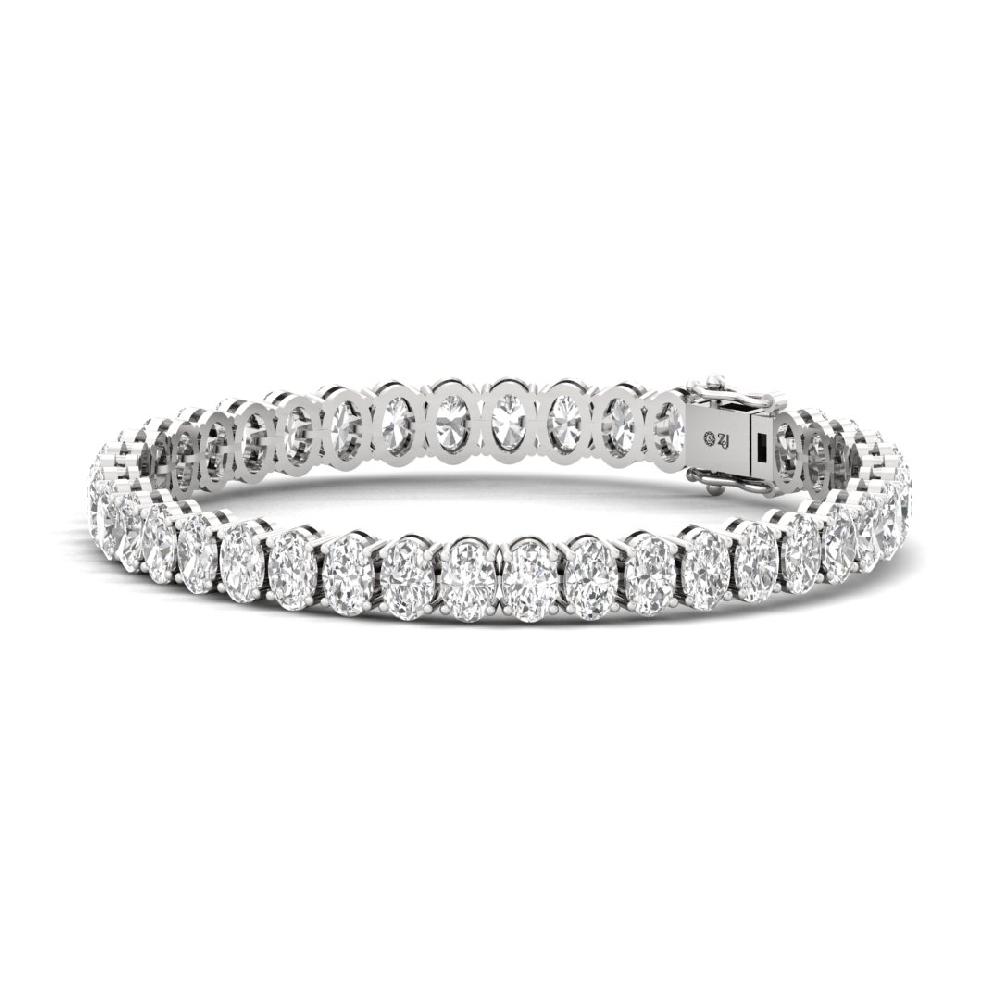 Oval Lab Grown Diamond Majestic Radiance Tennis Bracelet
