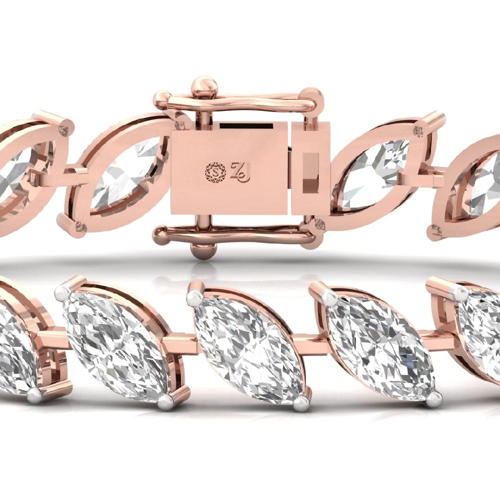 Marquise CVD Diamond Heirloom Glow Tennis Bracelet