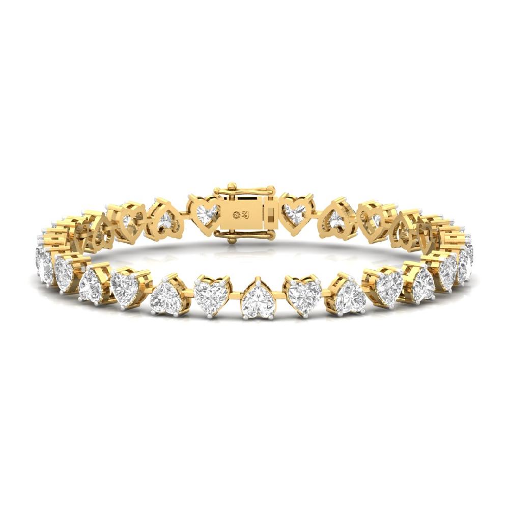 Heart Lab Grown Diamond Infinity Sparkle Tennis Bracelet
