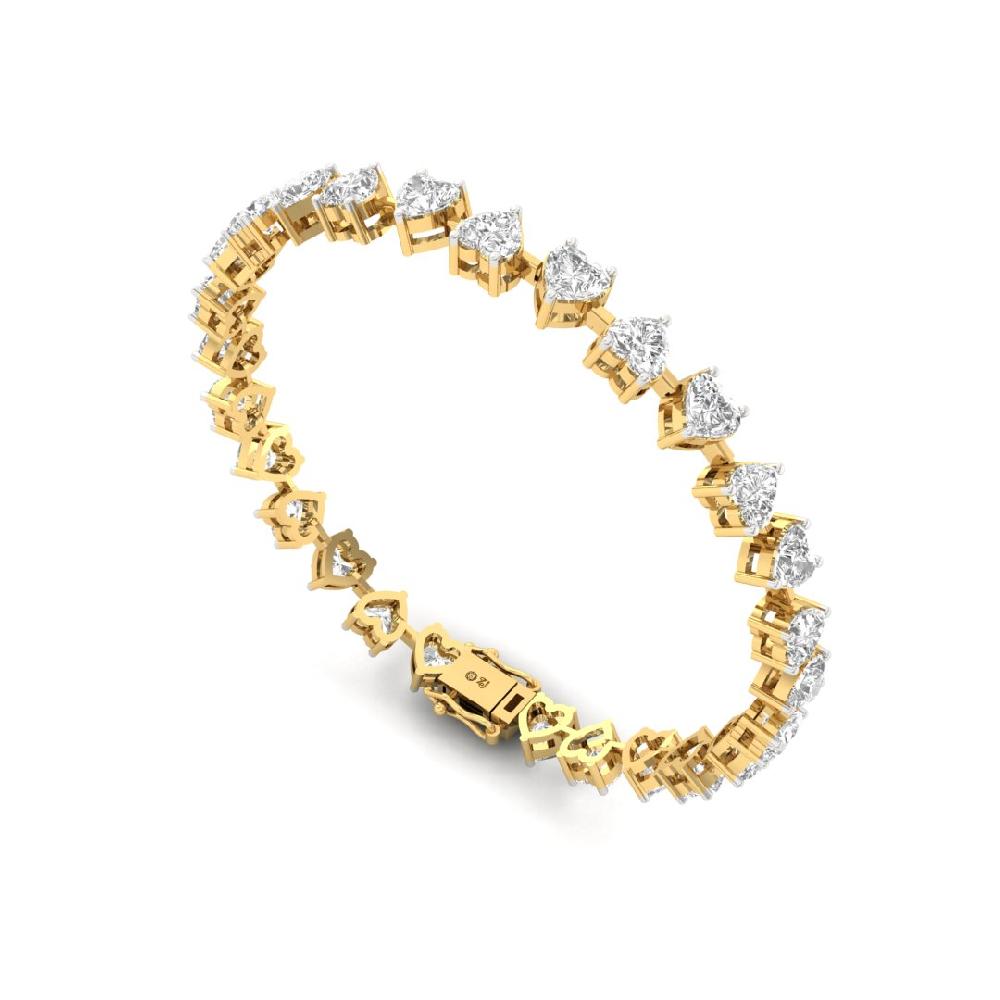 Heart Lab Grown Diamond Infinity Sparkle Tennis Bracelet