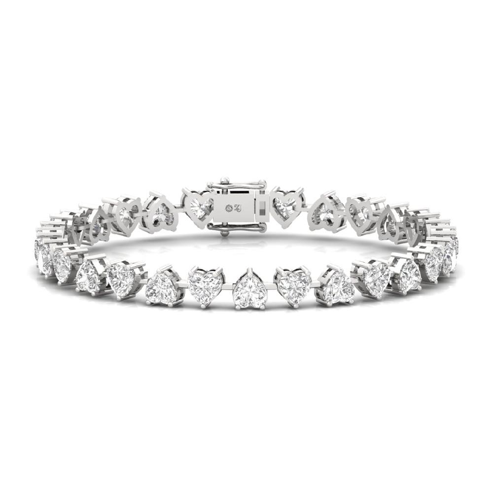 Heart Lab Grown Diamond Infinity Sparkle Tennis Bracelet