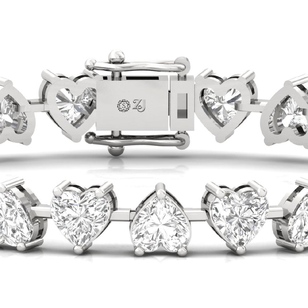 Heart Lab Grown Diamond Infinity Sparkle Tennis Bracelet