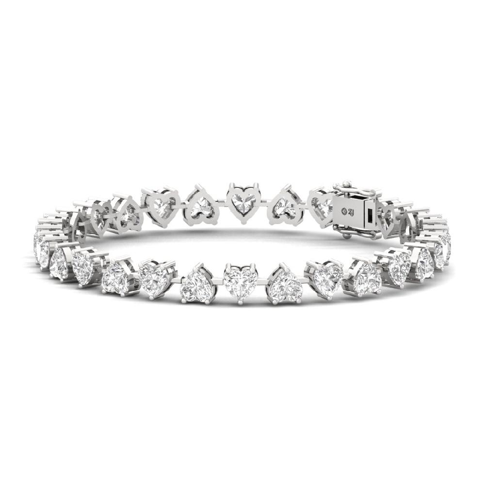 Heart Lab Grown Diamond Infinity Sparkle Tennis Bracelet