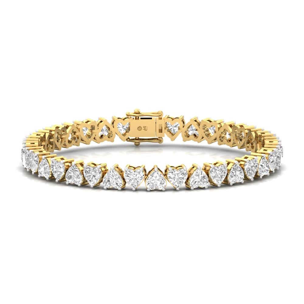 Heart-Cut Diamond Royal Heritage Tennis Bracelet