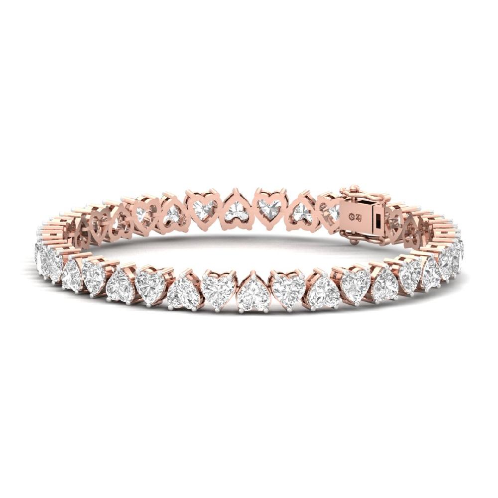 Heart-Cut Diamond Royal Heritage Tennis Bracelet