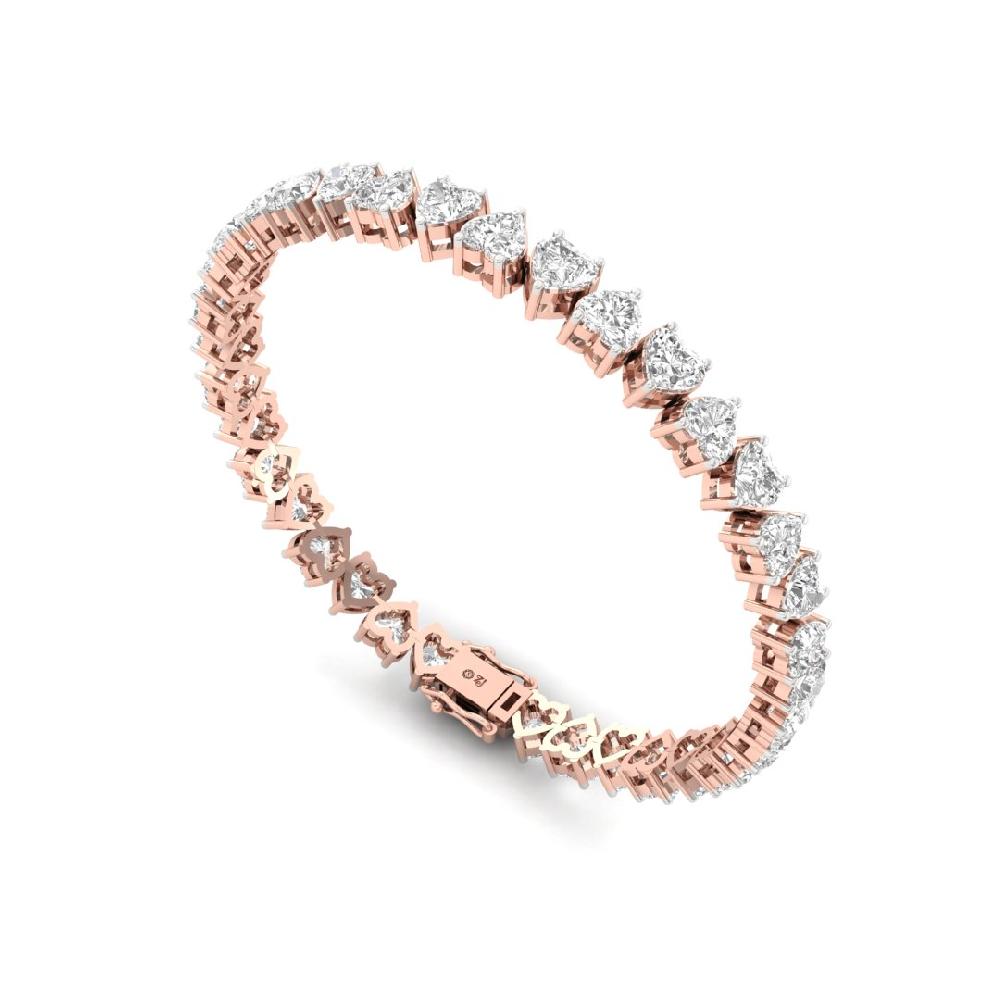 Heart-Cut Diamond Royal Heritage Tennis Bracelet
