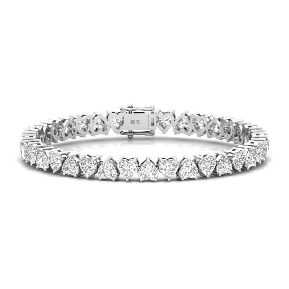 Heart-Cut Diamond Royal Heritage Tennis Bracelet
