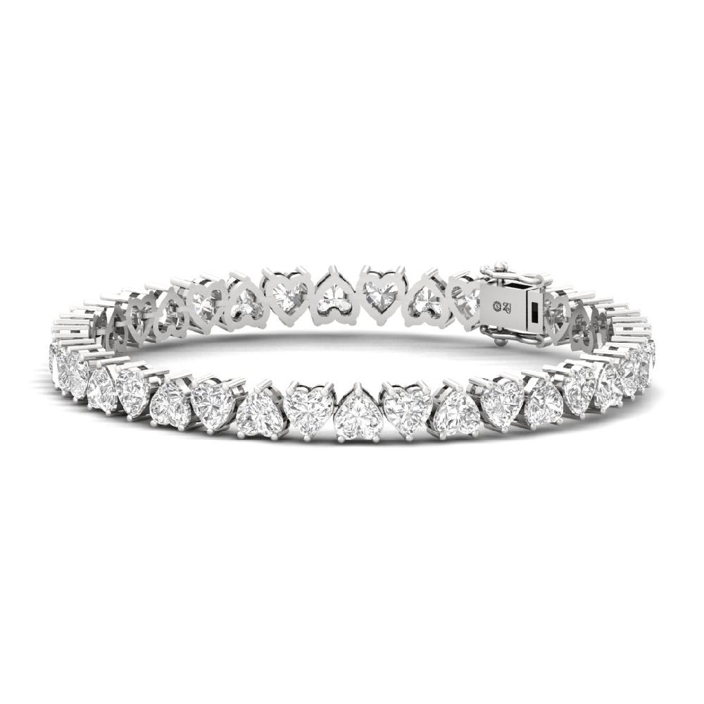 Heart-Cut Diamond Royal Heritage Tennis Bracelet