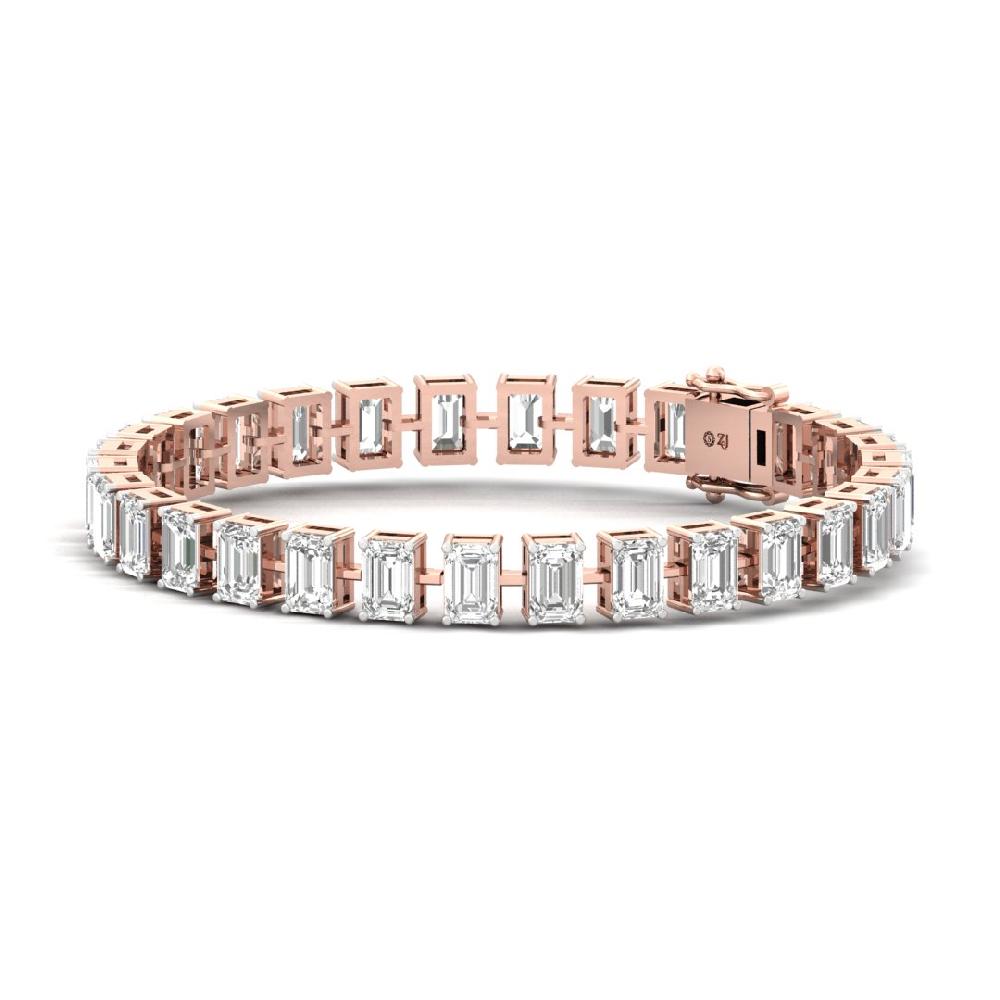 Emerald-Cut CVD Diamond Celestial Bond Tennis Bracelet