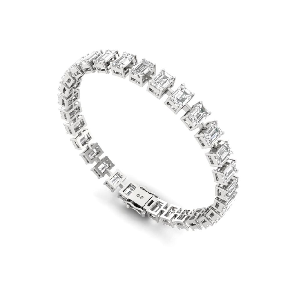 Emerald-Cut CVD Diamond Celestial Bond Tennis Bracelet
