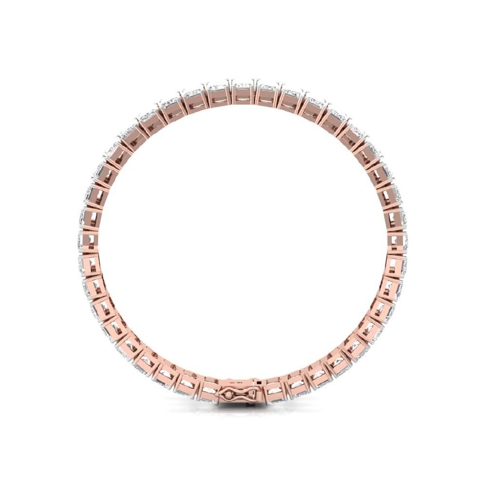 Emerald Cut CVD lab grown Diamond Embrace Tennis Bracelet 