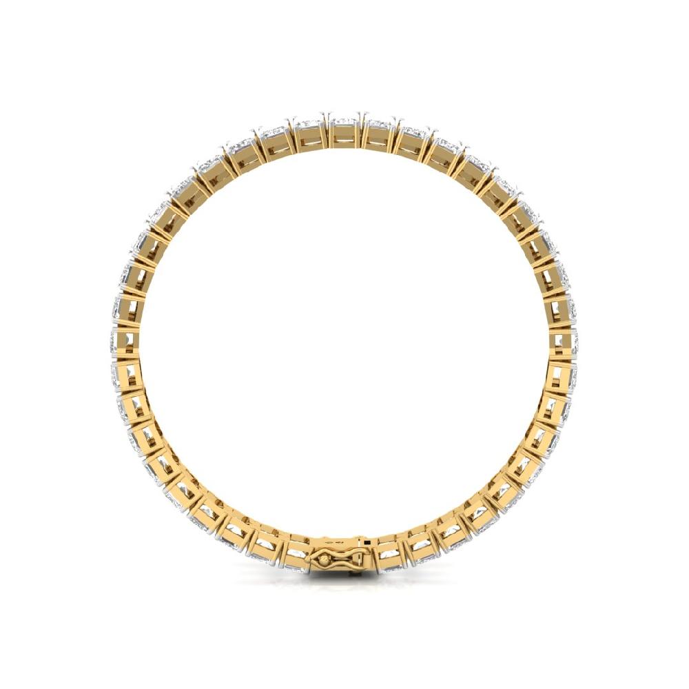 Emerald Cut CVD lab grown Diamond Embrace Tennis Bracelet 