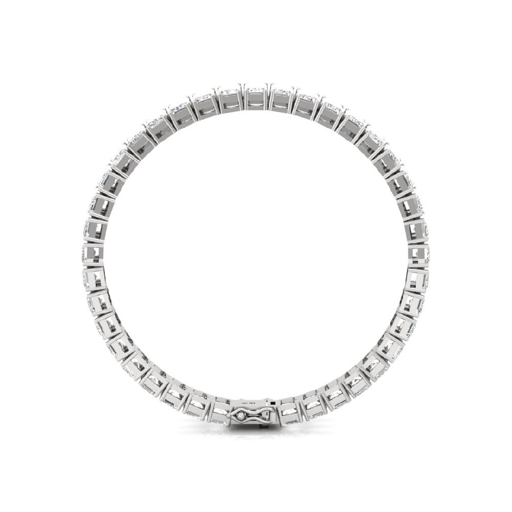 Emerald Cut CVD lab grown Diamond Embrace Tennis Bracelet 