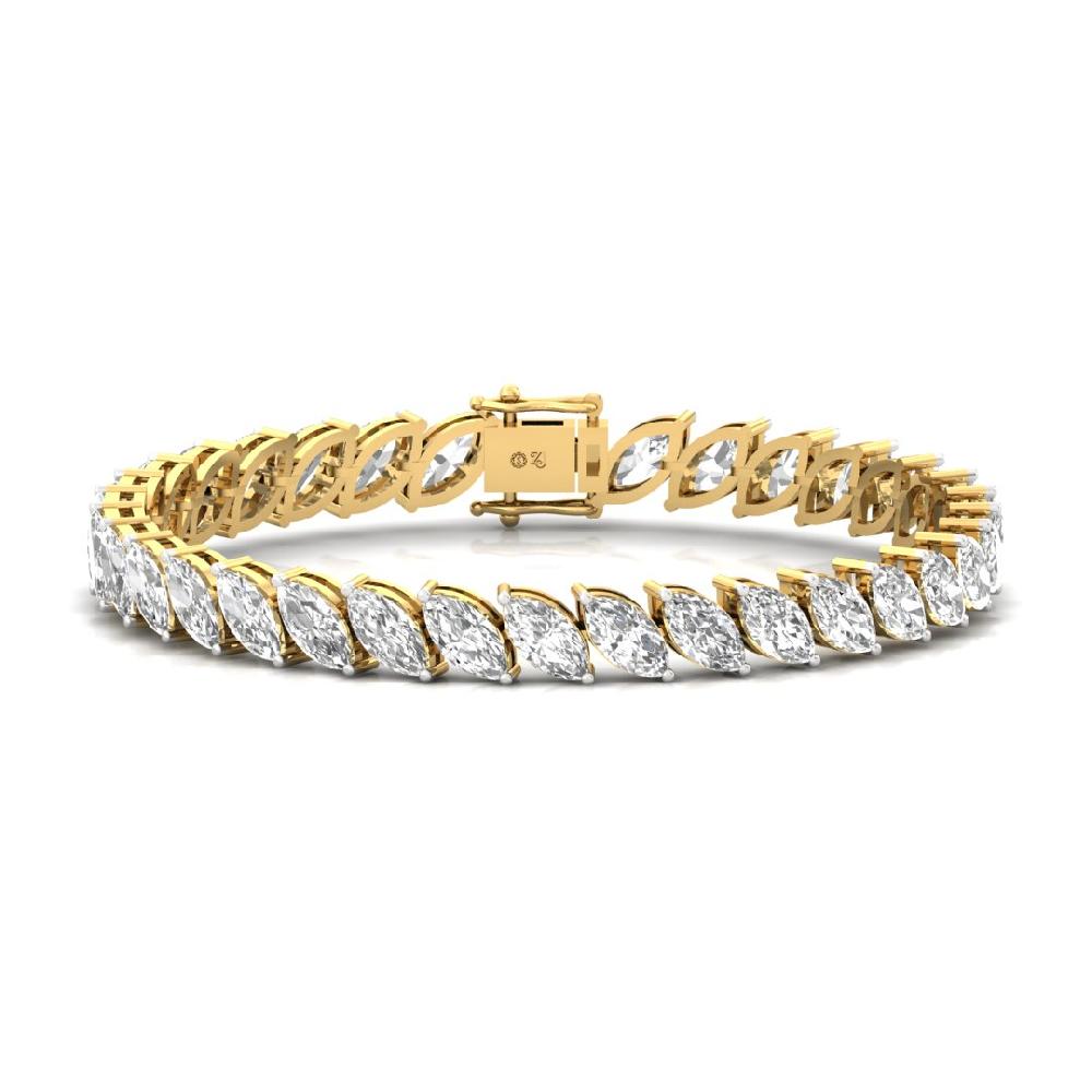 Marquise-Cut CVD Diamond Luminous Grace Tennis Bracelet