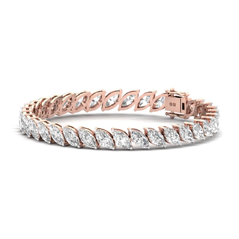 Marquise-Cut CVD Diamond Luminous Grace Tennis Bracelet