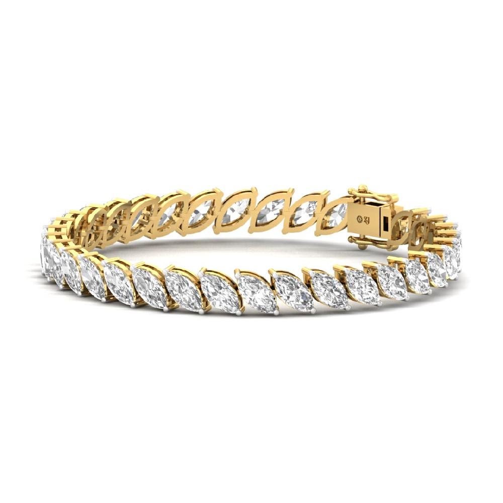 Marquise-Cut CVD Diamond Luminous Grace Tennis Bracelet