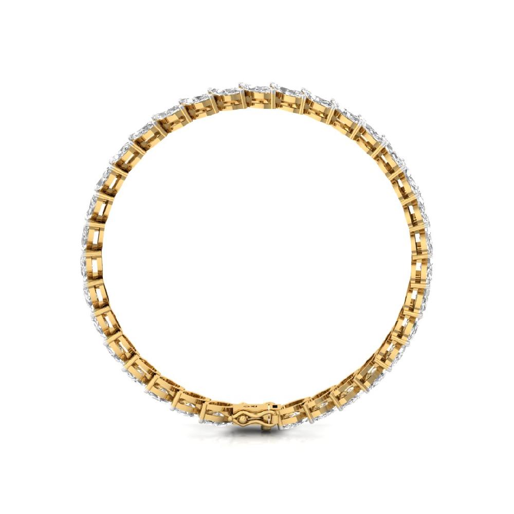 Marquise-Cut CVD Diamond Luminous Grace Tennis Bracelet