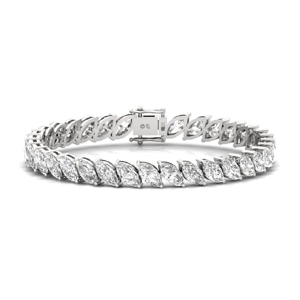 Marquise-Cut CVD Diamond Luminous Grace Tennis Bracelet