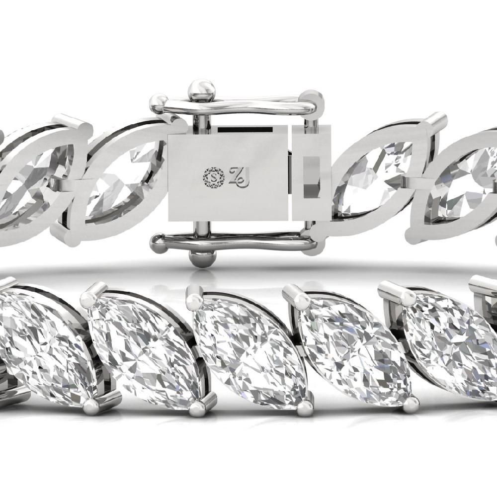 Marquise-Cut CVD Diamond Luminous Grace Tennis Bracelet