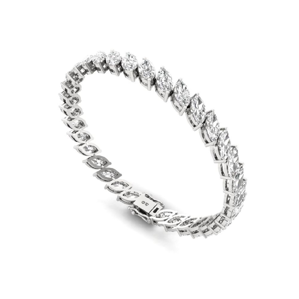 Marquise-Cut CVD Diamond Luminous Grace Tennis Bracelet