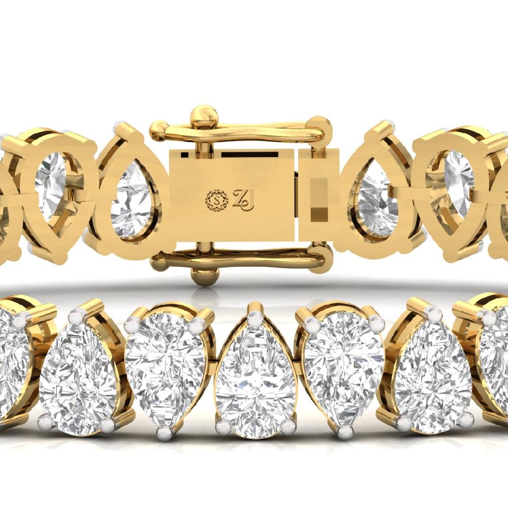 Pear-Cut Diamond Timeless Beauty Tennis Bracelet
