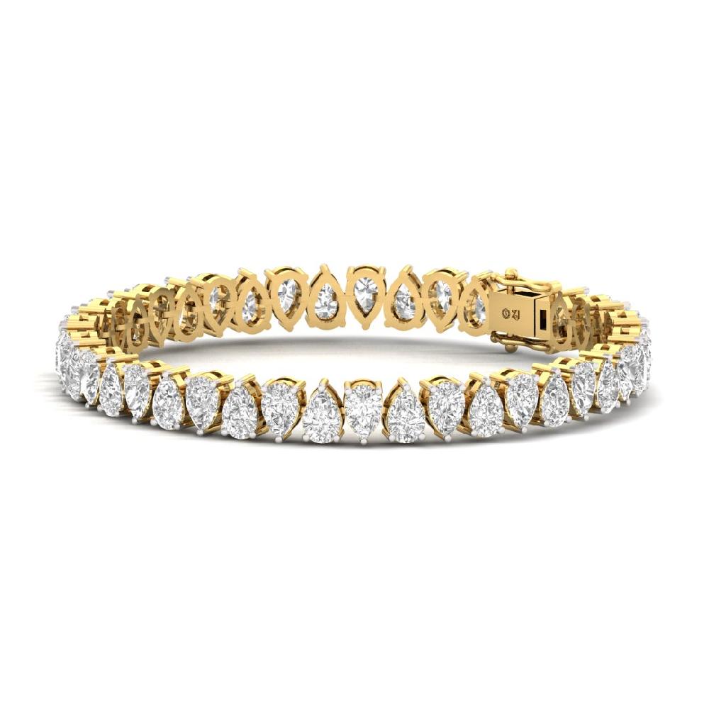 Pear-Cut cvd lab grown Diamond Timeless Beauty Tennis Bracelet