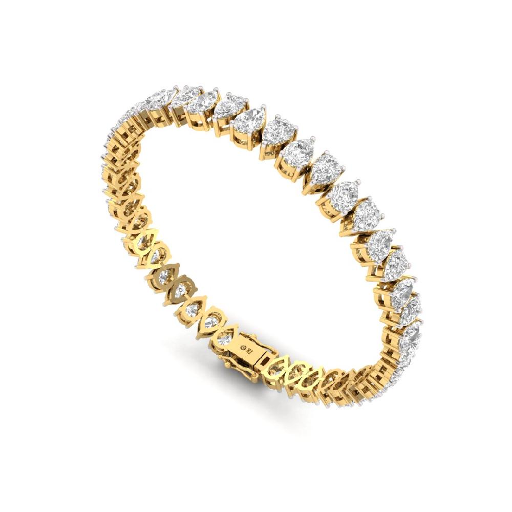 Pear-Cut cvd lab grown Diamond Timeless Beauty Tennis Bracelet