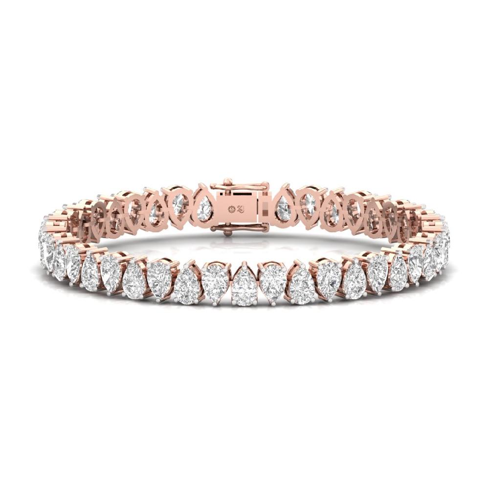 Pear-Cut cvd lab grown Diamond Timeless Beauty Tennis Bracelet