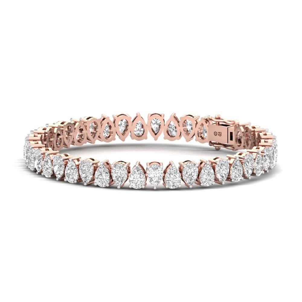 Pear-Cut cvd lab grown Diamond Timeless Beauty Tennis Bracelet