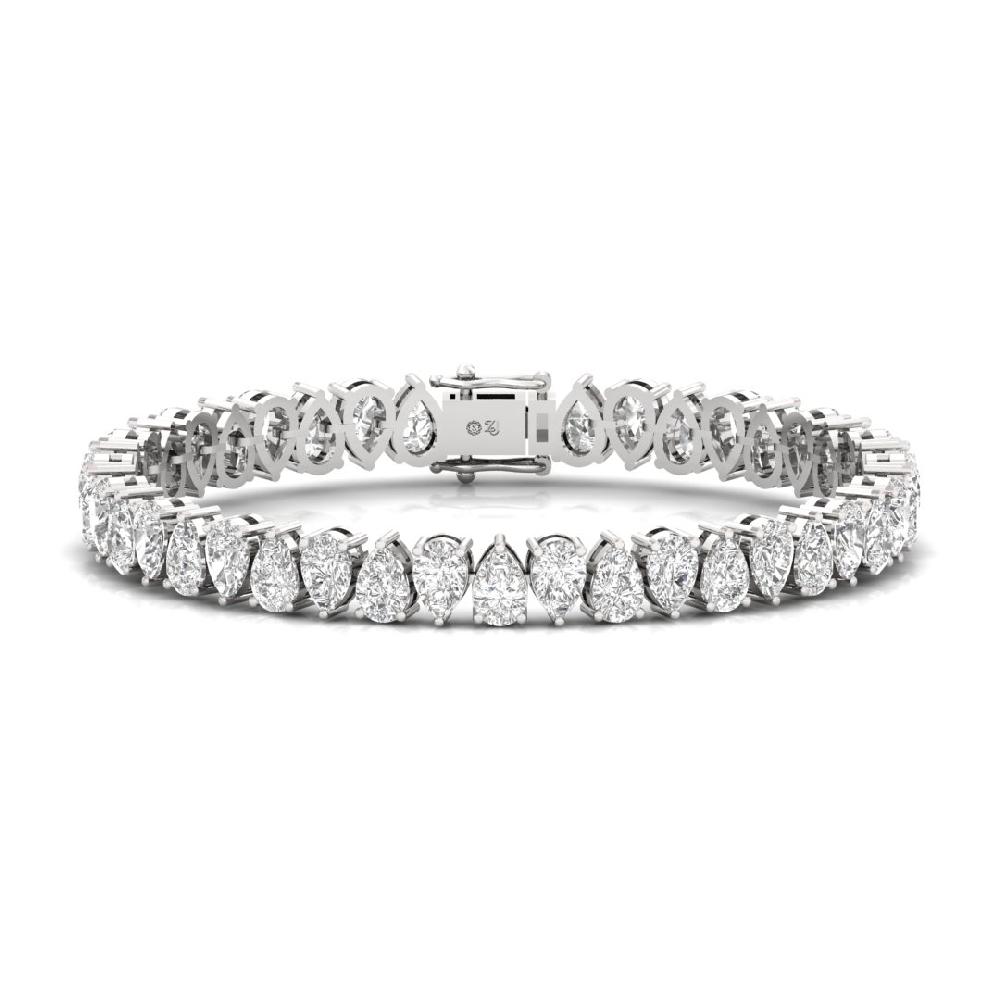 Pear-Cut cvd lab grown Diamond Timeless Beauty Tennis Bracelet