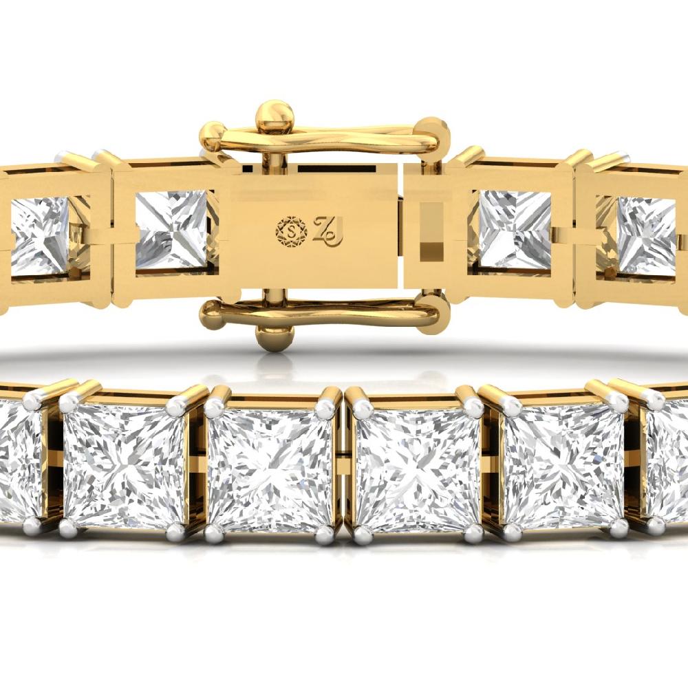 Princess-Cut Diamond Heavenly Glow Tennis Bracelet