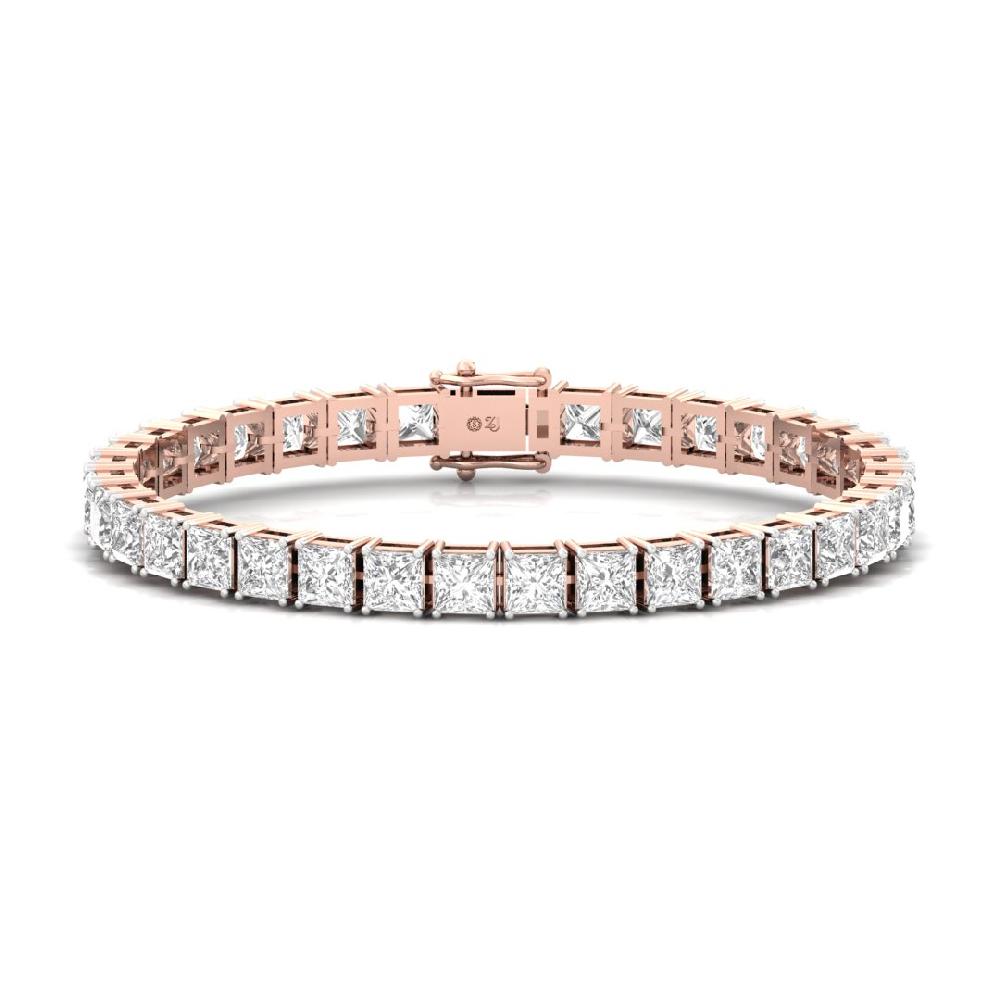 Princess Cut Cvd Lab grown Diamond Heavenly Glow Tennis Bracelet