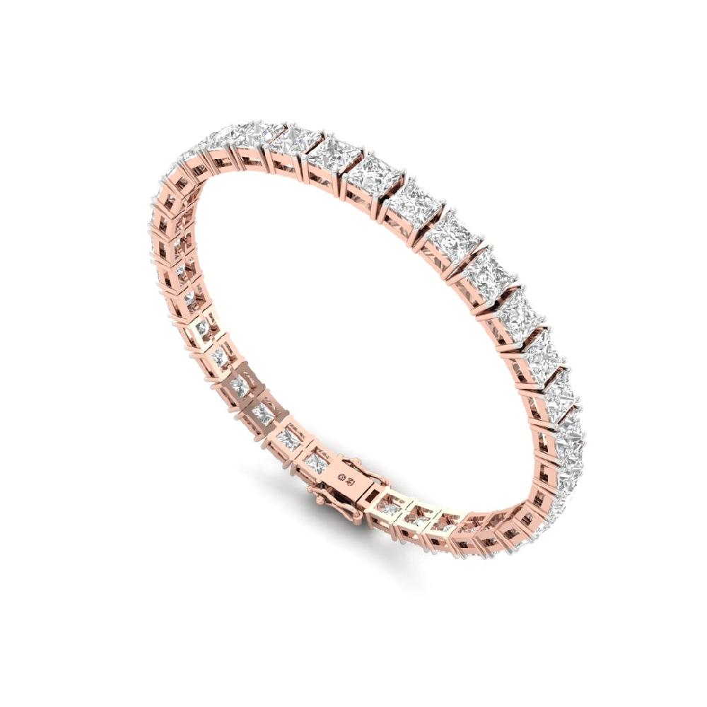 Princess Cut Cvd Lab grown Diamond Heavenly Glow Tennis Bracelet